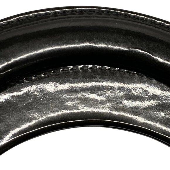 Auth DIOR/ChristianDior Lady Dior Medium Bag Black Patent Leather Handbag - Picture 9 of 15